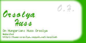 orsolya huss business card